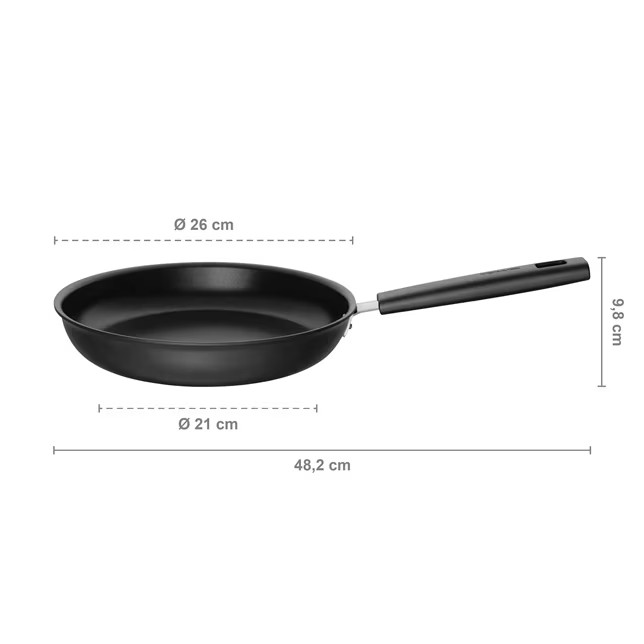Fiskars Hard Face Bratpfanne, beschichtete Pfanne Induktion geeignet, robust, Backofenfest, 26 cm Produktabbildung 2