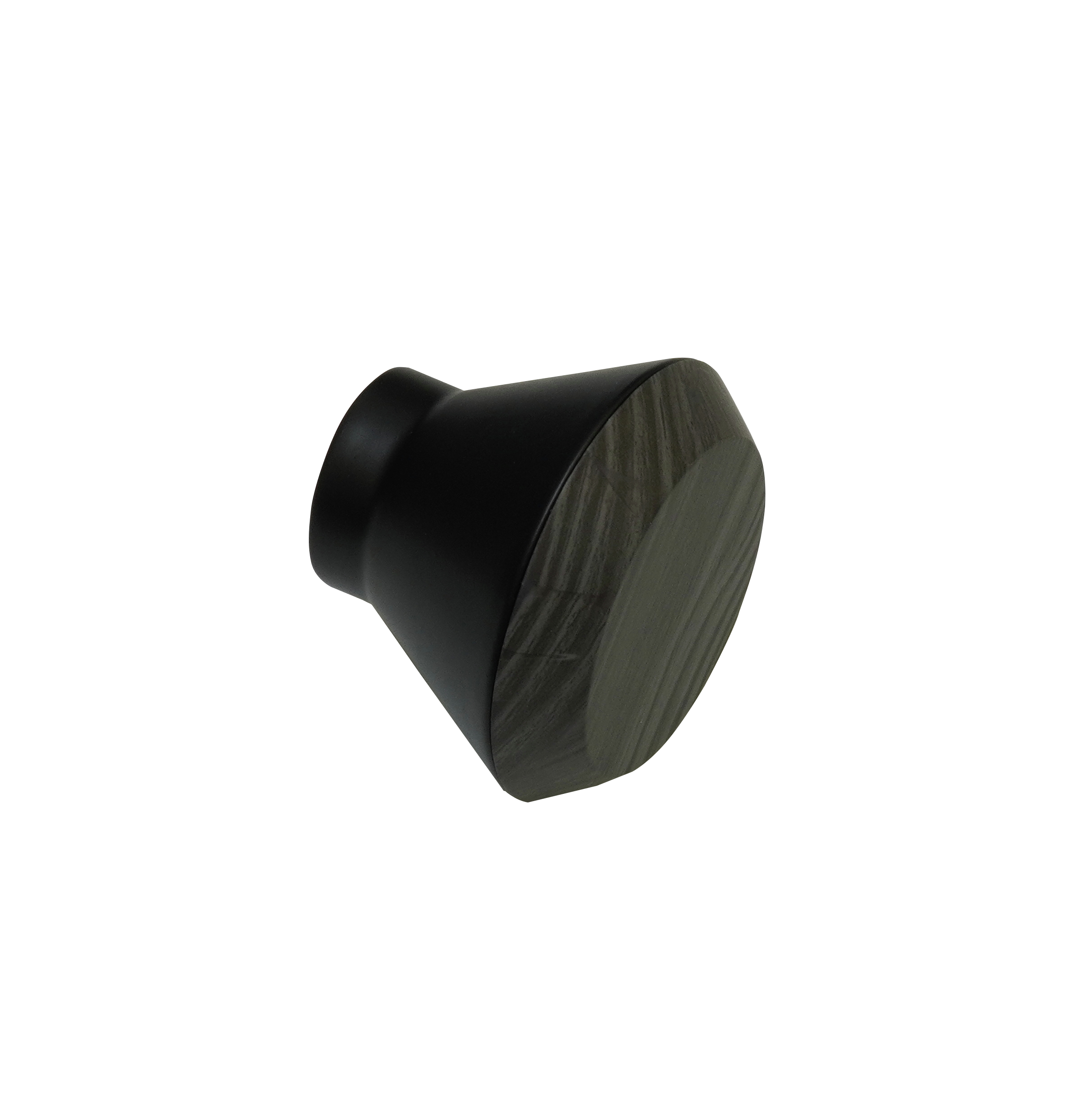 Gardinia Endstück Stamp für Ø 25 mm schwarz-matt/holz-optik grau 2 Stück Produktabbildung