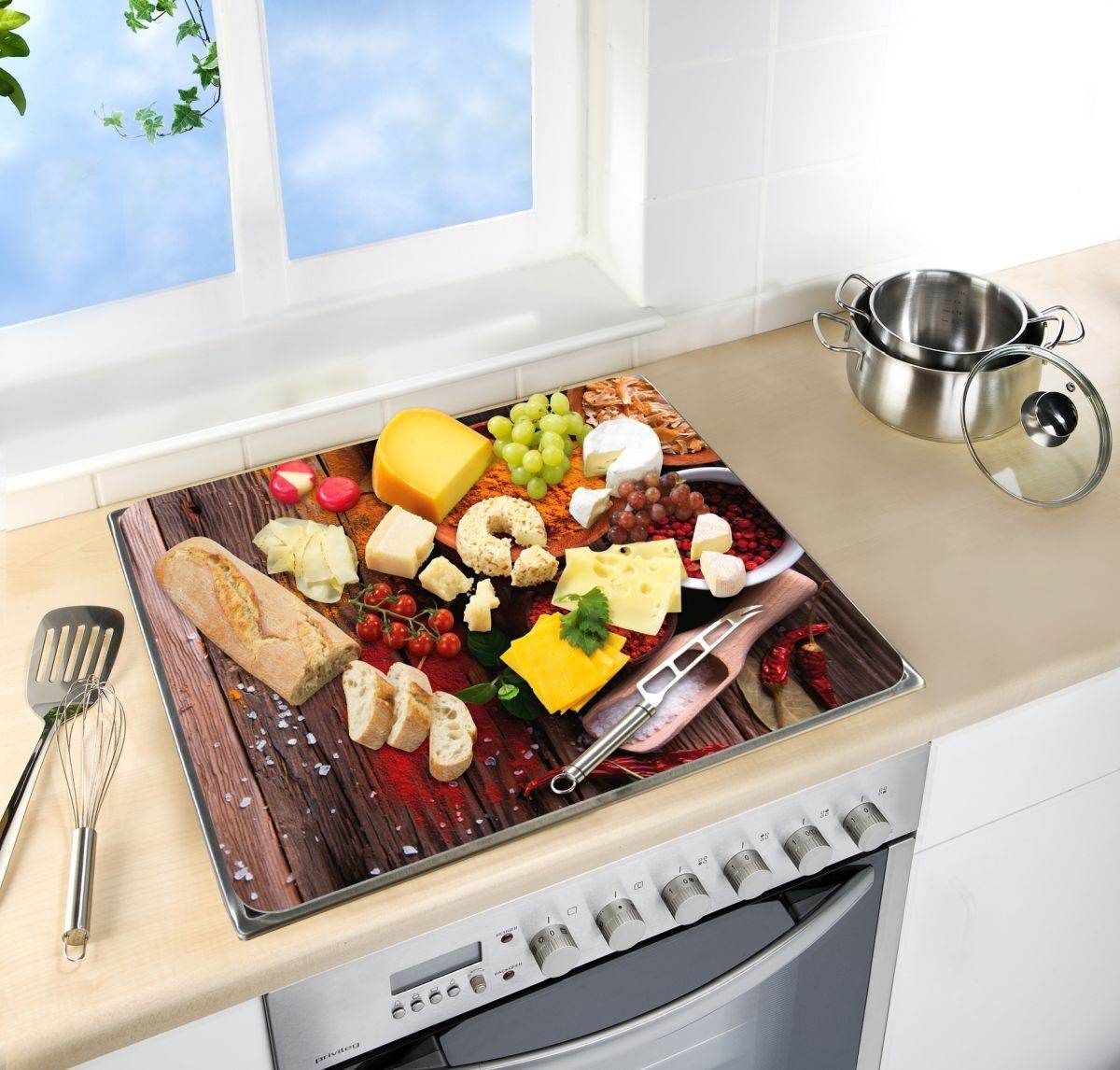 WENKO Motivplatte, Abdeckplatte Glaskeramik Kochfelder, Schneidbrett, Küchen Wandblende, Motivwahl Produktabbildung 6