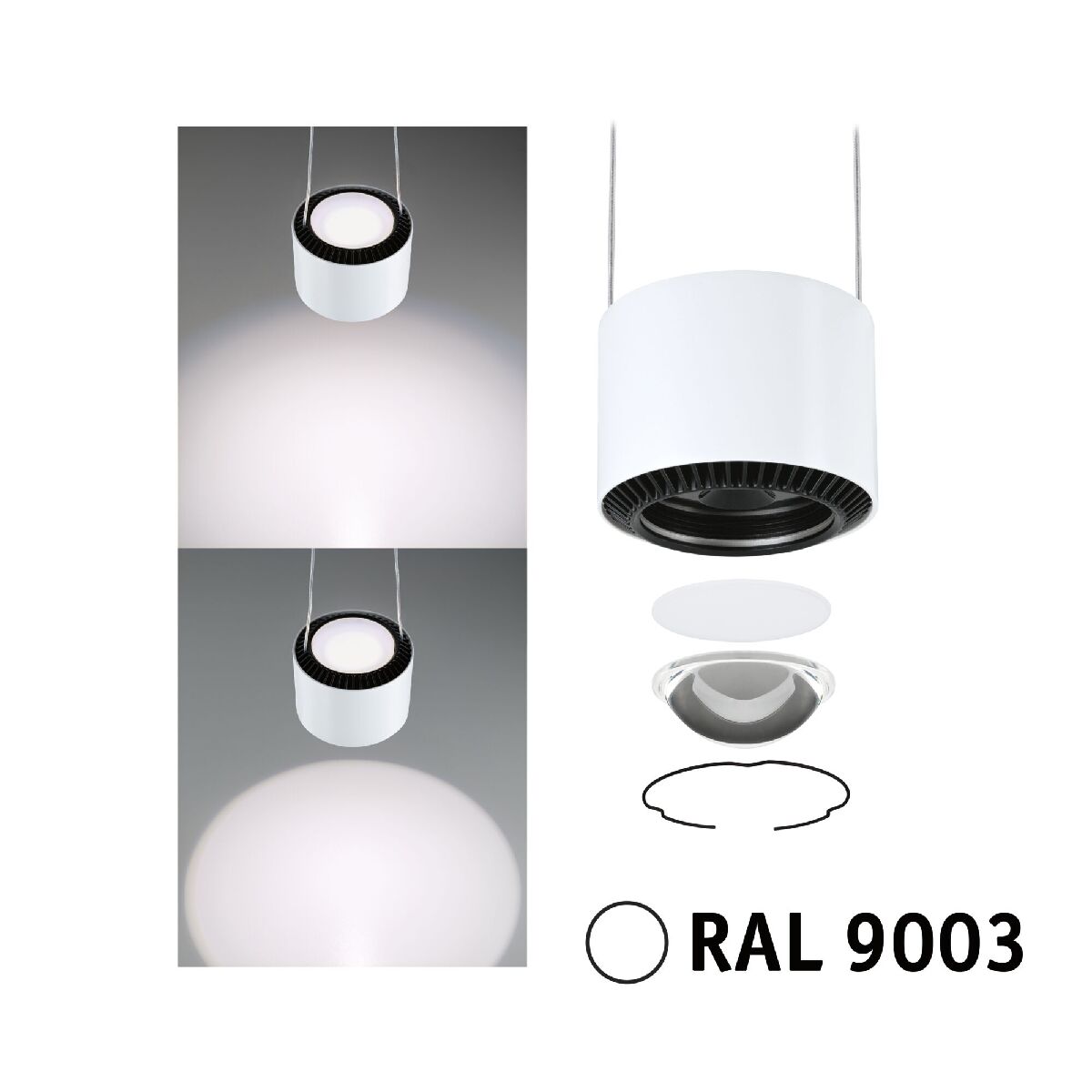 Paulmann URail LED Pendel Aldan, 8,5 W = 97 W, 930 lm, 4000 K Neutralweiß, Dimmbar Produktabbildung 2