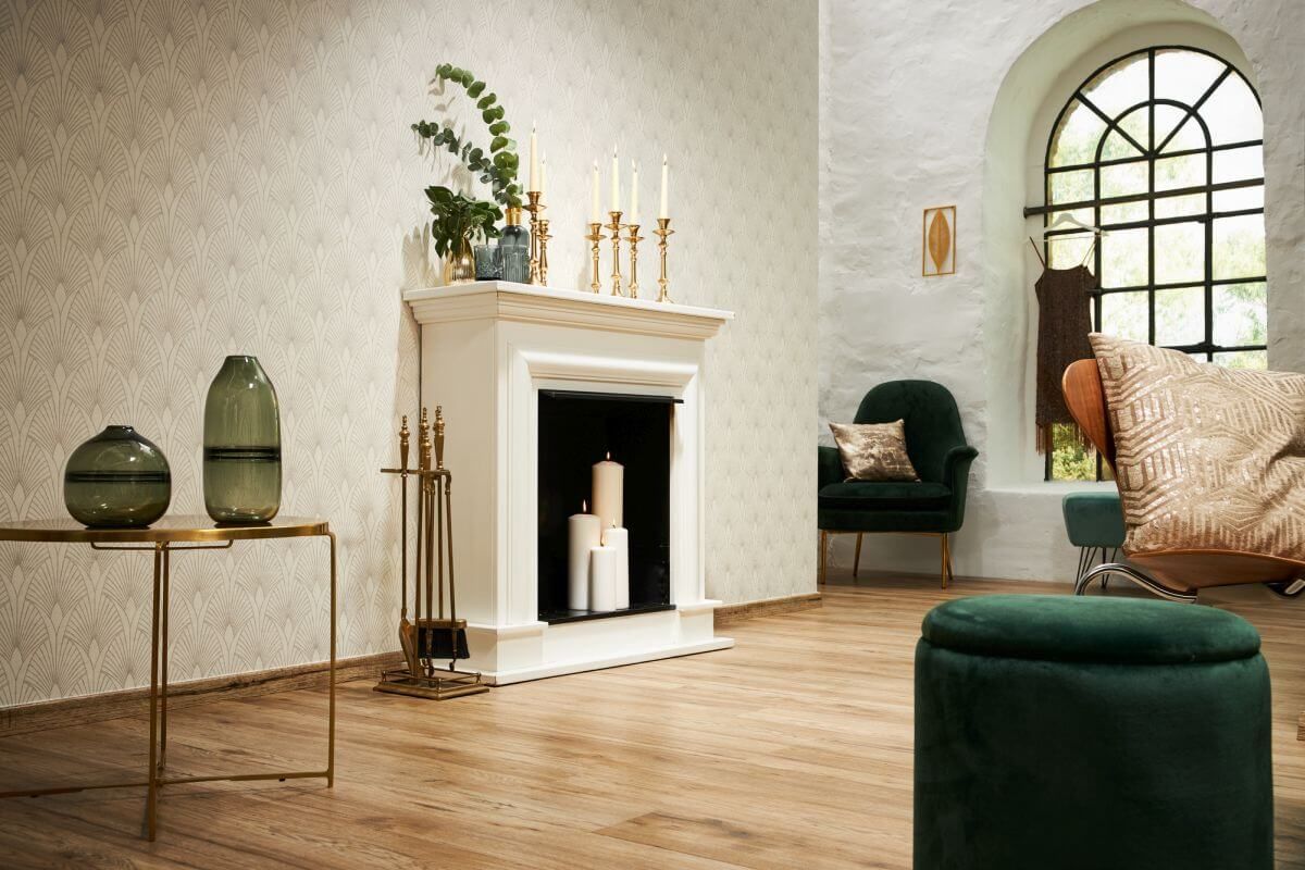 AS Creation Tapete | Geometrisches Muster Metallic Creme Weiß | New Walls