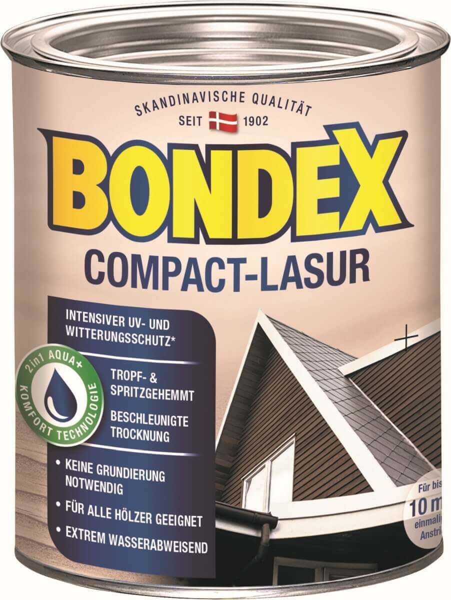 BONDEX Compact-Lasur, 0,75 l, keine Grundierung notwendig, extrem wasserabweisend, Eiche Hell Produktabbildung 6