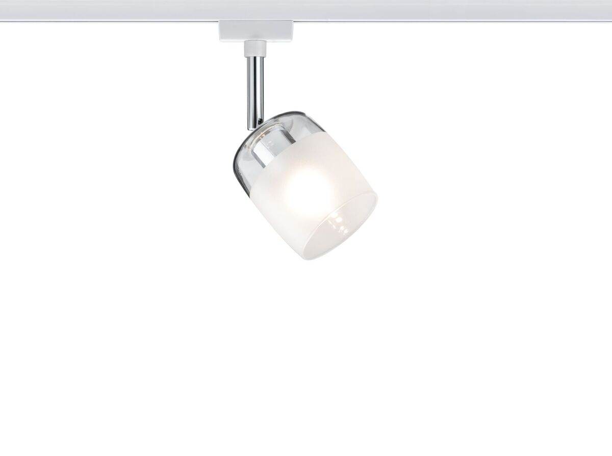 Paulmann URail Spot Blossom, Schienensystem Deckenleuchte G9, Metall Glas, Weiß, Leuchte Klar Satin Produktabbildung 3