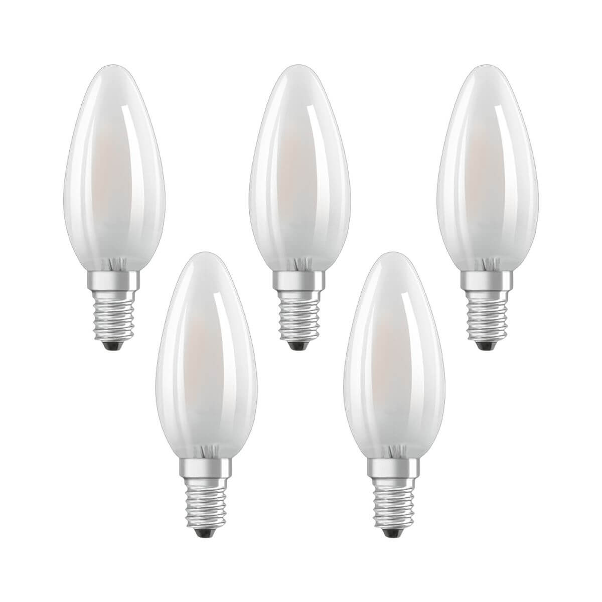 Osram 5er Pack LED Star Classic B 40, 4,5W = 40W, E14, 470 lm, matt, Warmweiß (2700 K) Osram 5er Pack LED Star Classic B 40, 4,5W = 40W, E14, 470 lm, matt, Warmweiß (2700 K)