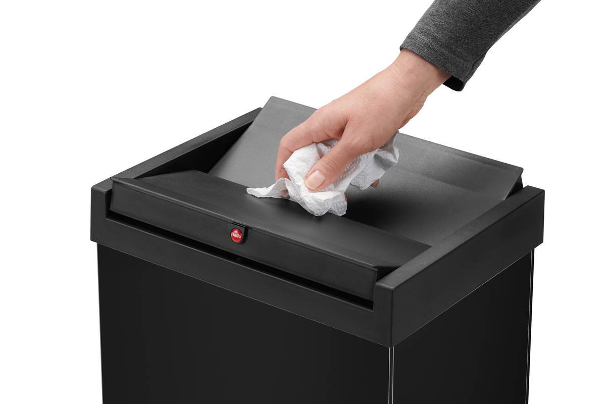 Hailo Big-Box® Swing XL 52L, Grossraum, Abfallbox, Schwingdeckel, Mülleimer, Abfallsammler, Schwarz Produktabbildung 4