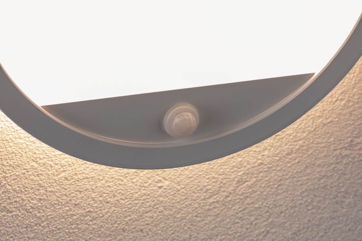 Paulmann Außenpanel Lamina mit Bewegungsmelder, IP44, 3000 K, Warmweiß, Weiß, Rund Produktabbildung 5