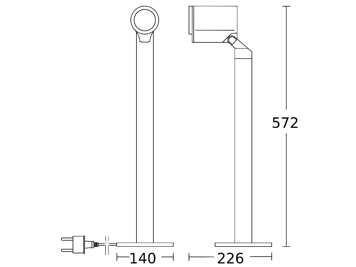 Steinel LED-Wegleuchte Spot Way N, NightAutomatic, 7,86 W, 180°, IP44, 3000 K, 512 lm, Warmweiß Produktabbildung 3