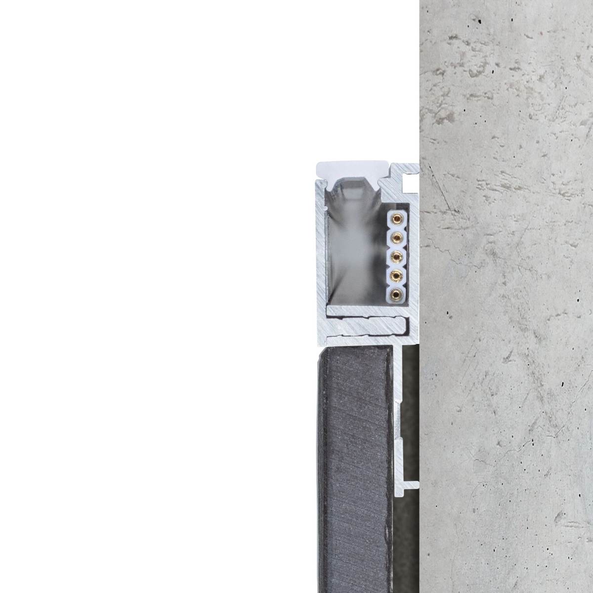 Paulmann LumiTiles LED Strip Einbauprofil, 1 m oder 2 m, Alu eloxiert | Satin, Indirektes Licht Produktabbildung 5