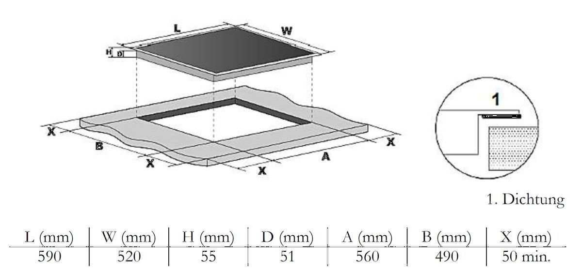 Wolkenstein Induktionskochfeld IF60-2FZW, 2 Doppel-Flexzonen, Booster-Funktion, Kindersicherung Produktabbildung 2