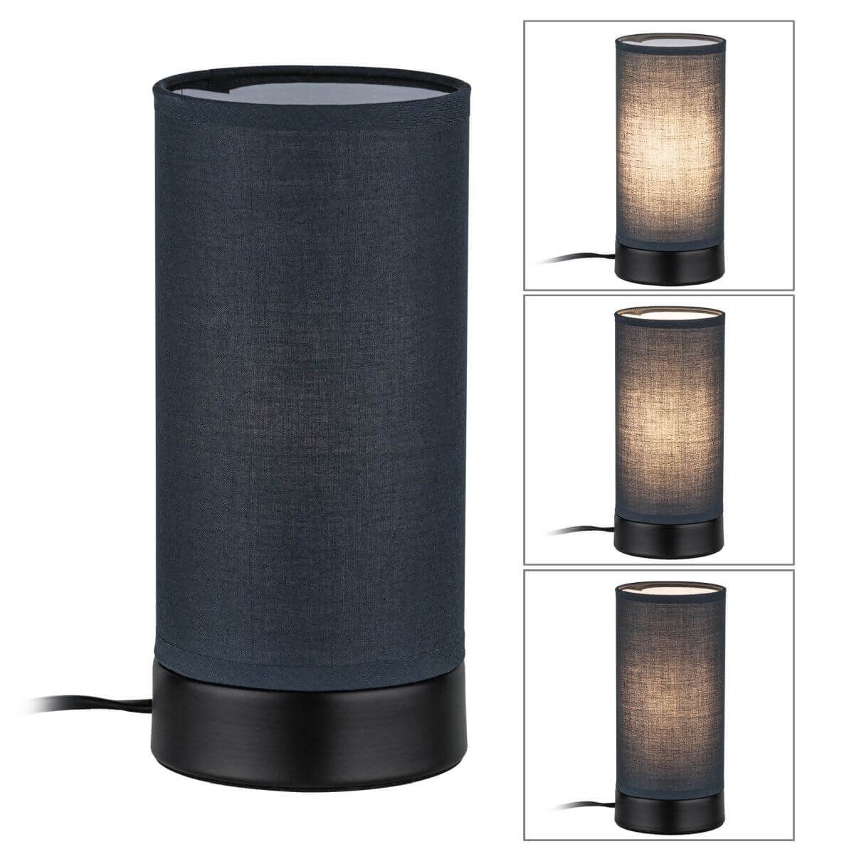 Paulmann Tischleuchte Pia mit Stoffschirm 1-flammig, max 25W, E14, ohne Leuchtmittel Produktabbildung