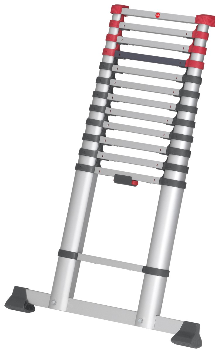 Hailo 2A-Ware T80 FlexLine Alu-Sicherheits-Teleskopleiter, 13 Sprossen, Haushaltsleiter Aluminium Produktabbildung 1