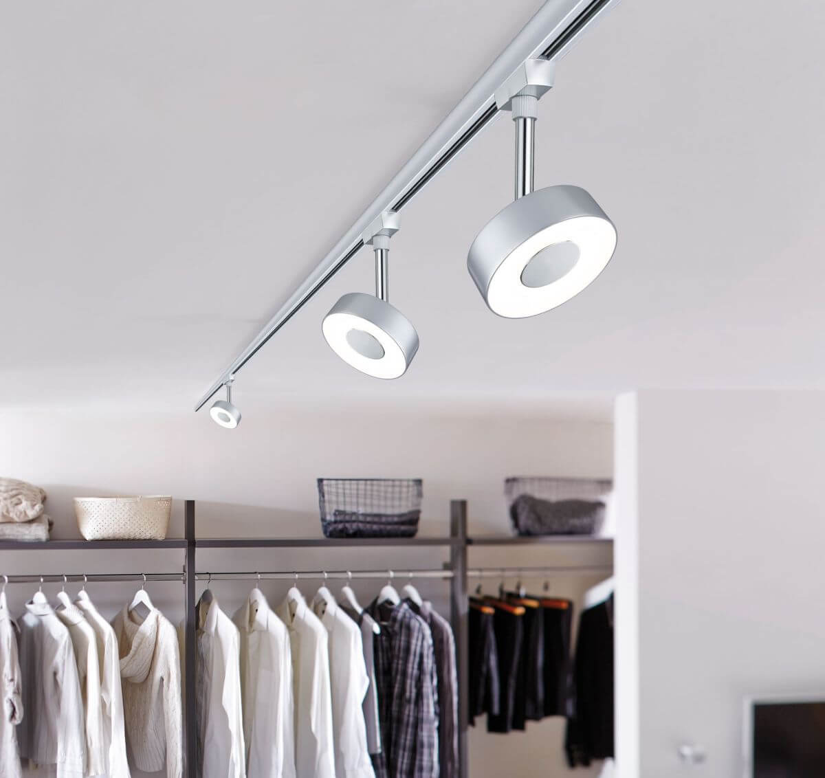 Paulmann URail LED Spot Circle, Schienensystem inkl Leuchtmittel, Warmweiß, Deckenlampe, Chrom matt Produktabbildung 4