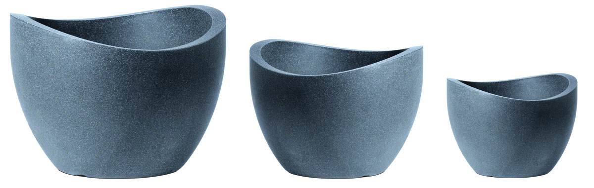 Scheurich Blumentopf Wave Globe für Innen & Aussen, runder Kübel, Schwarz Granit, Ø 30 cm Produktabbildung 11