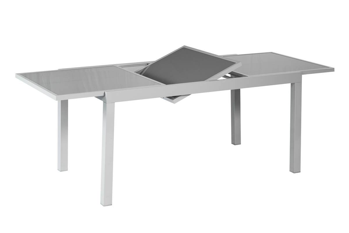 YOURSOL by Merxx Gartenmöbel Set Amalfi für 4 Personen mit Ausziehtisch, Aluminium Stapelstühle Produktabbildung 5