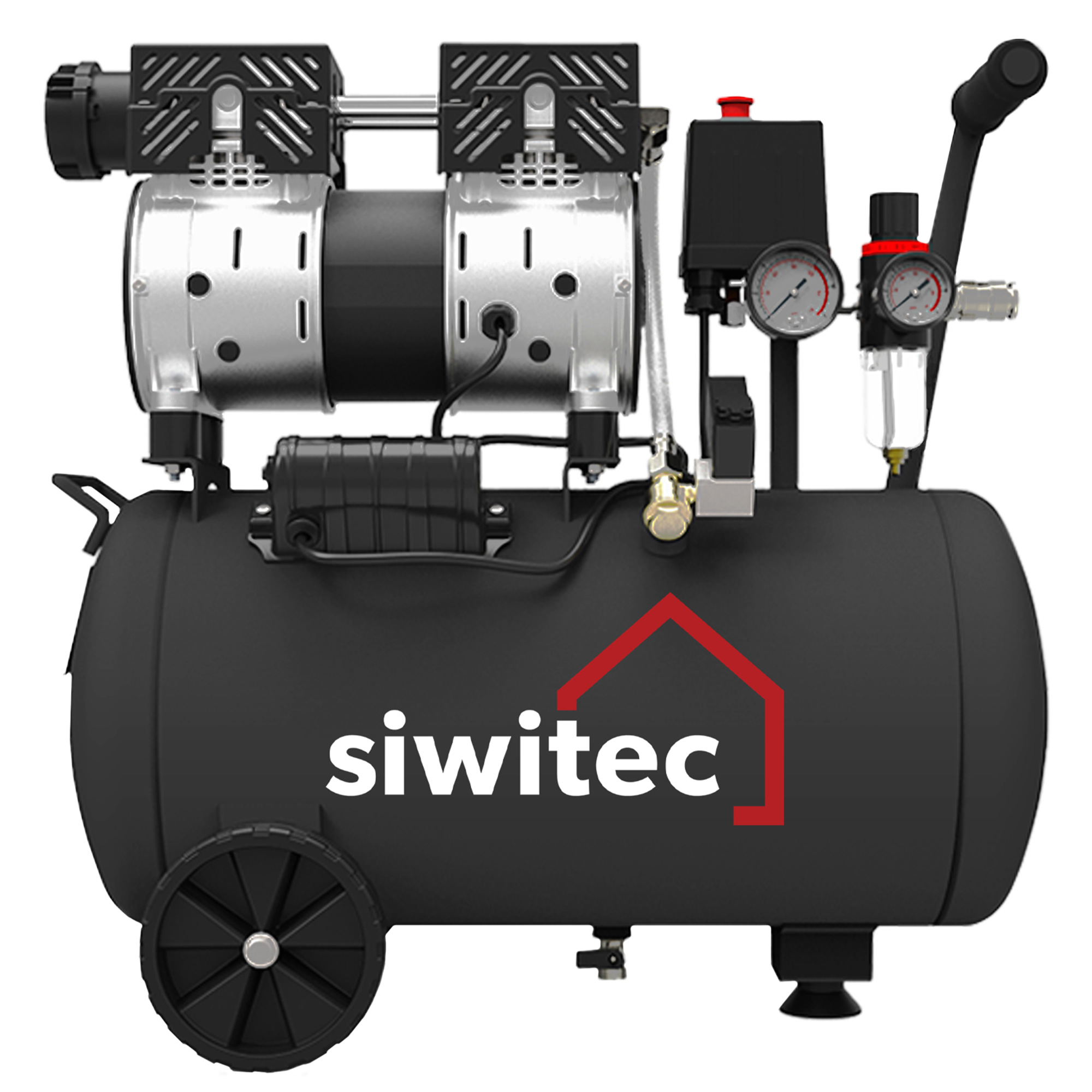 B-Ware siwitec Flüsterkompressor mit 750W, 24L Kessel, 67dB, 8bar, Druckluftkompressor, Kompressor Produktabbildung
