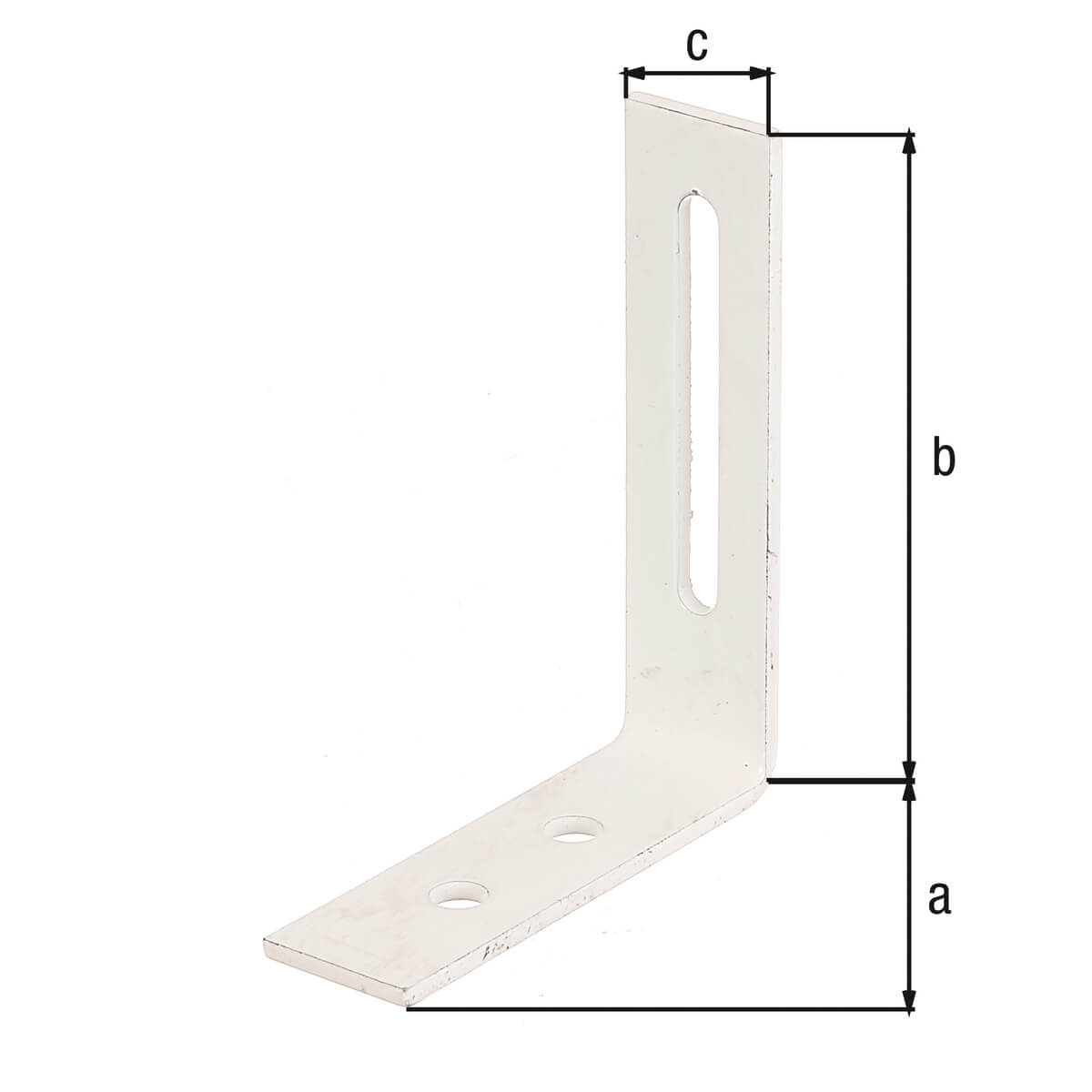 Alberts Verstellwinkel zum Aufschrauben, 65 x 80 x 20 mm, Stahl, Weiß, 50 Stück Produktabbildung 2