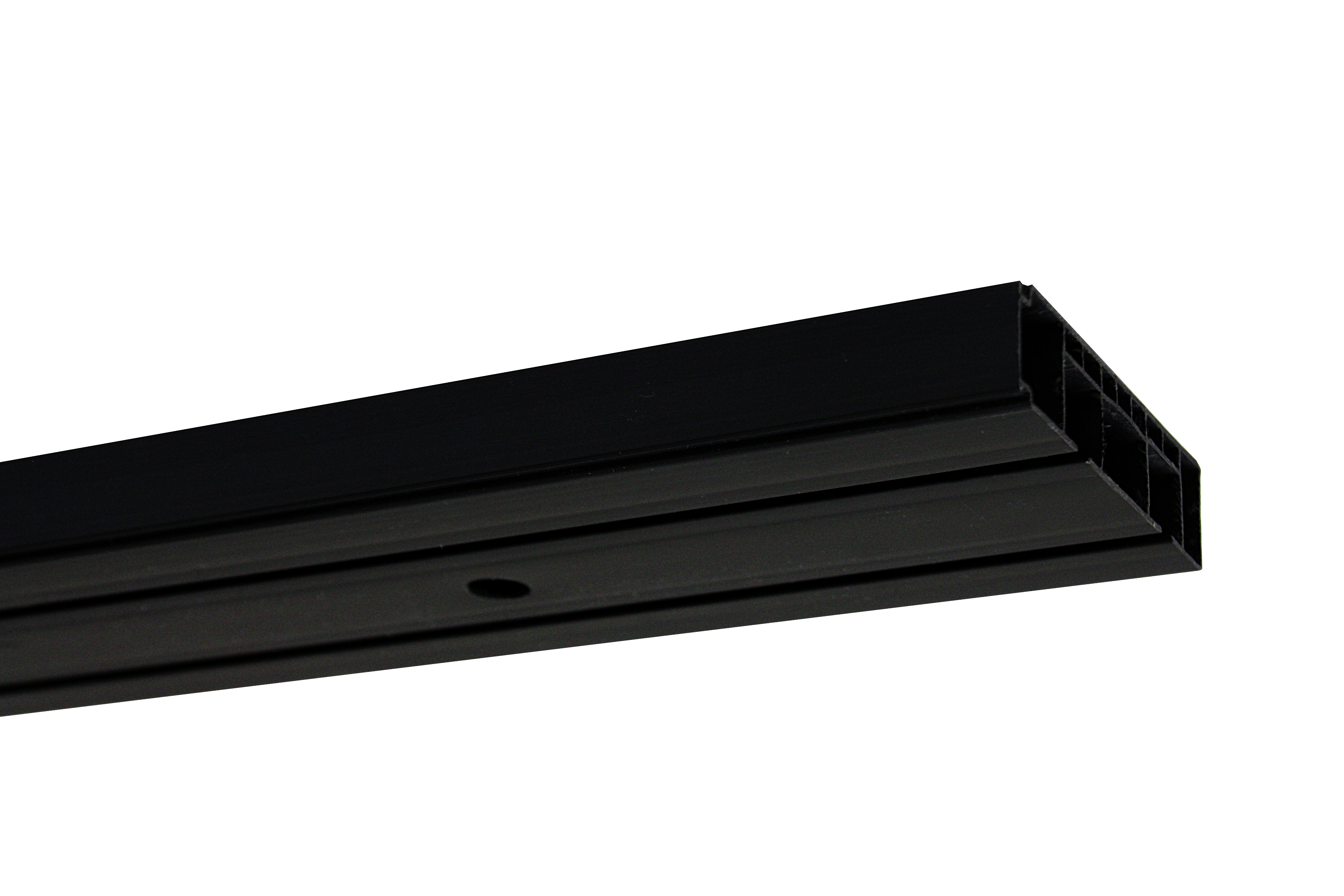 Gardinia Vorhangschienen-Set 2-Lauf mit Profil für Blendenbefestigung schwarz 210 Produktabbildung