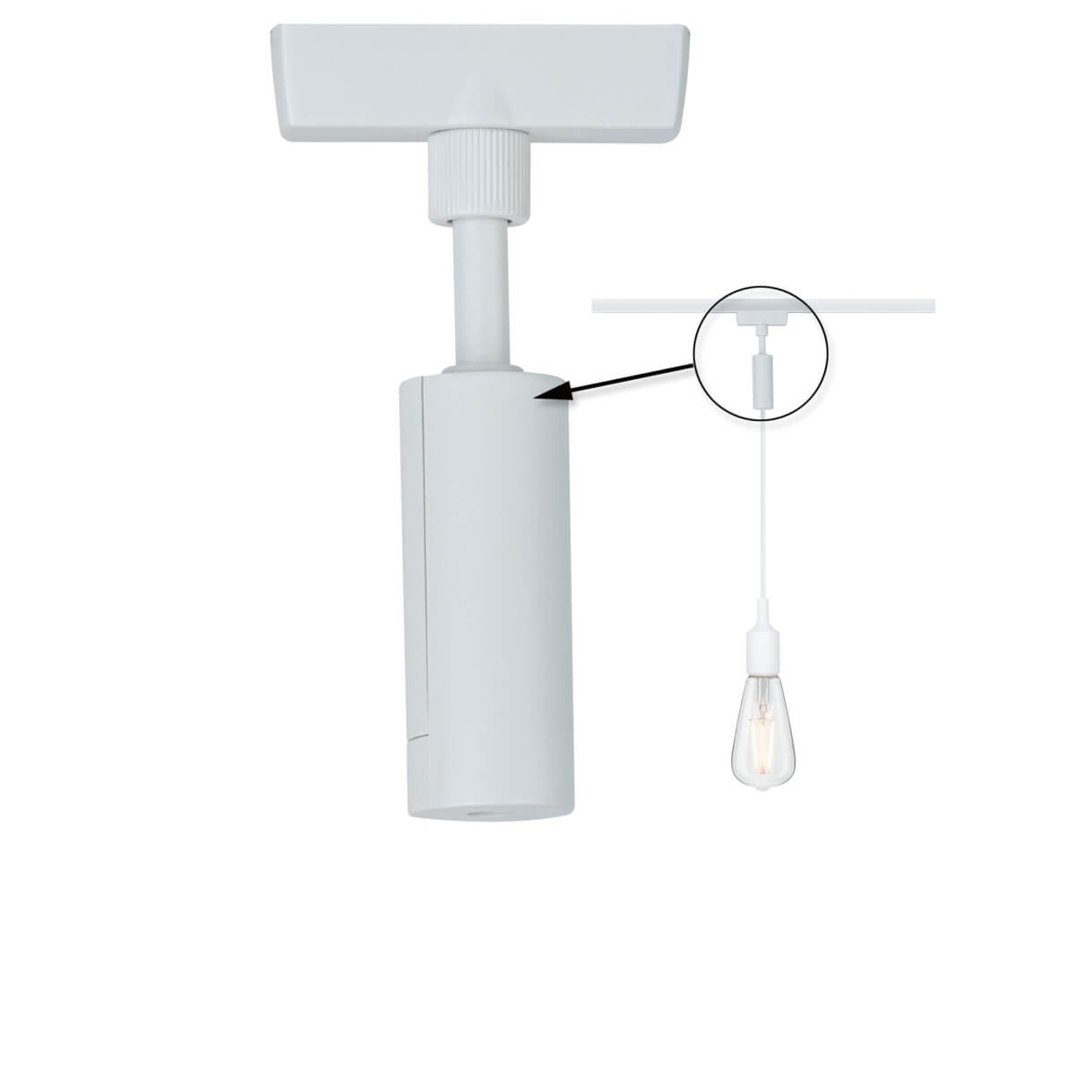 Paulmann URail Pendeladapter Universal, max 50W, 230 V, Weiß Produktabbildung