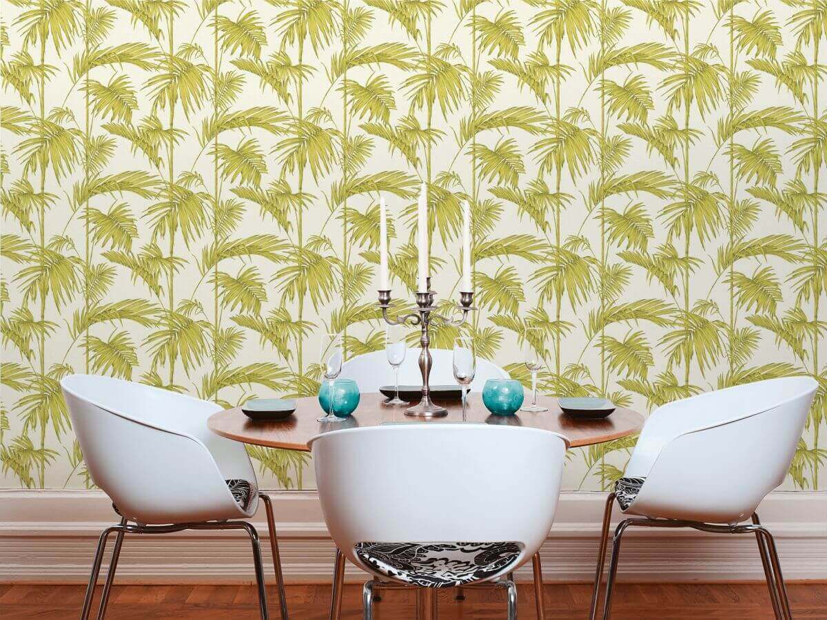 Livingwalls Creme Floral Palme Vliestapete Metropolitan Stories 369194