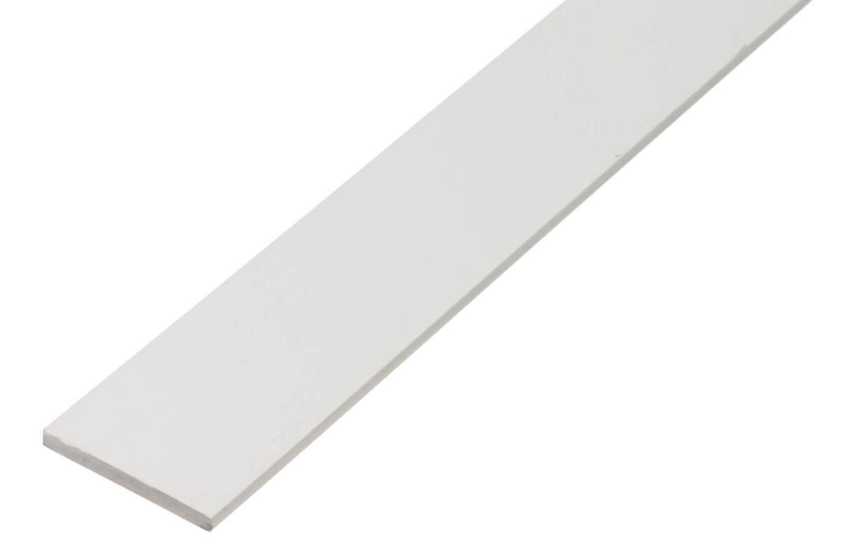 Alberts Flachstange in Weiß aus Kunststoff PVC-U, Länge 1 m, 20 x 2 mm Produktabbildung 2