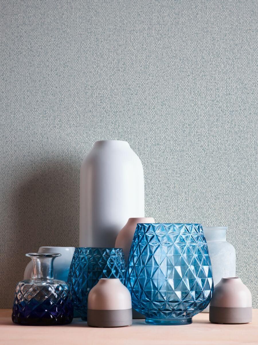AS Creation Tapete | Punktetapete Blau Metallic | Sumatra