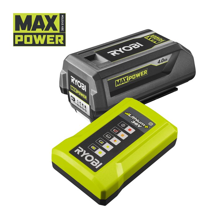RYOBI Akku-Starterset MAX POWER 36 V, inklusive 1x4,0 Ah Akku + Ladegerät, RY36BK17B-140