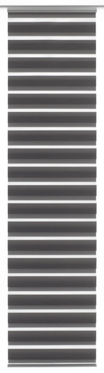 Gardinia Flächenvorhang Day + Night, 60x245 cm, Doppelrollo Optik, blickdicht, Grau