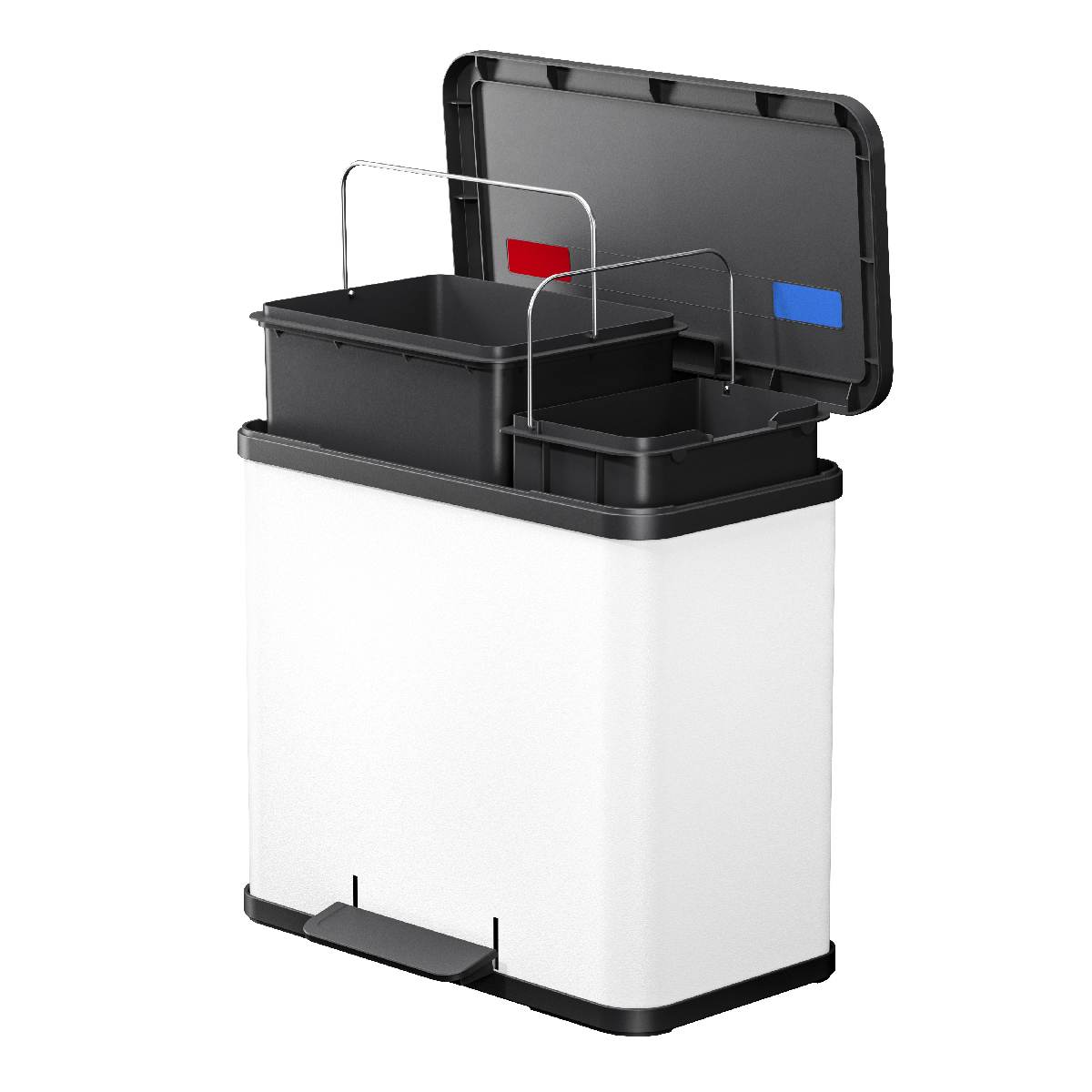 Hailo Öko duo Plus L Tret-Abfalltrenner 1x17L und 1x9L | Soft Close| verschiedene Farben Produktabbildung 3