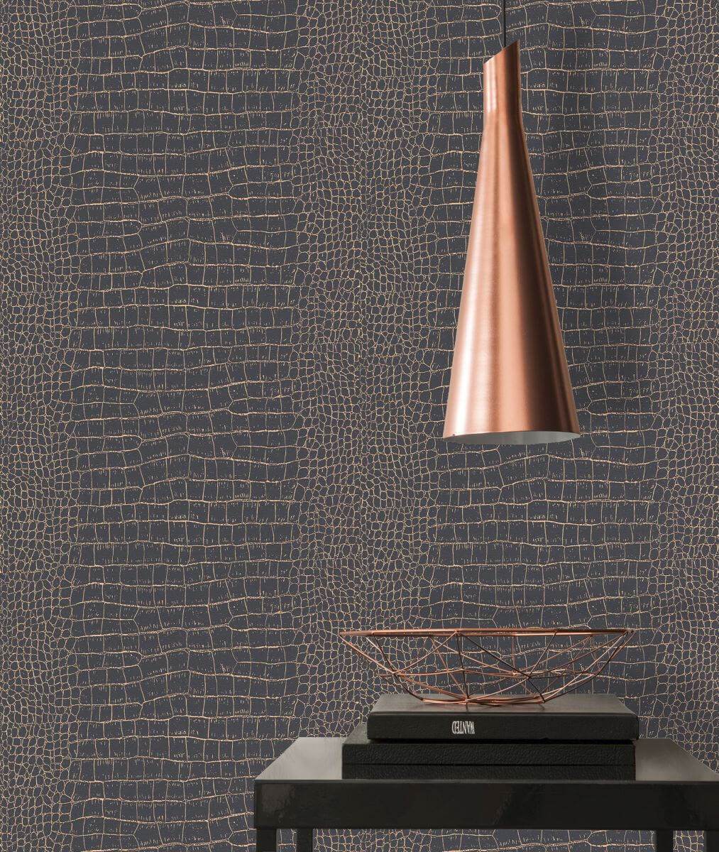 AS Creation Tapete | Vintagetapeten Metallic Schwarz | Trendwall Produktabbildung 4