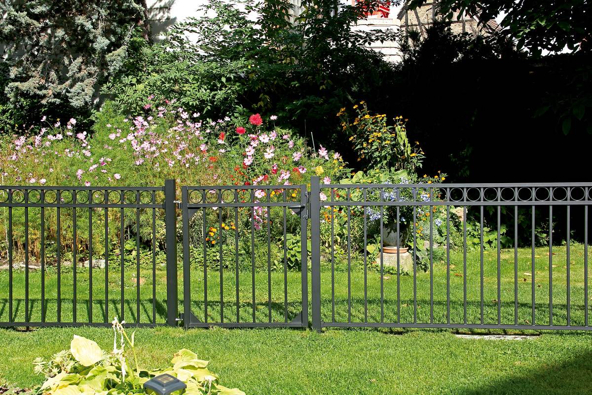 Alberts Zaunfeld Circle Schmuckzaun-Feld, Anthrazit oder Schwarz, 100 oder 120 cm Höhe, Aluminium Produktabbildung 4