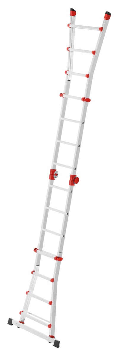 Hailo 2A-Ware M80 Multifunktions-Teleskopleiter, 4x4 Sprossen, zusammenschiebbare Leiter  Alu Produktabbildung 2
