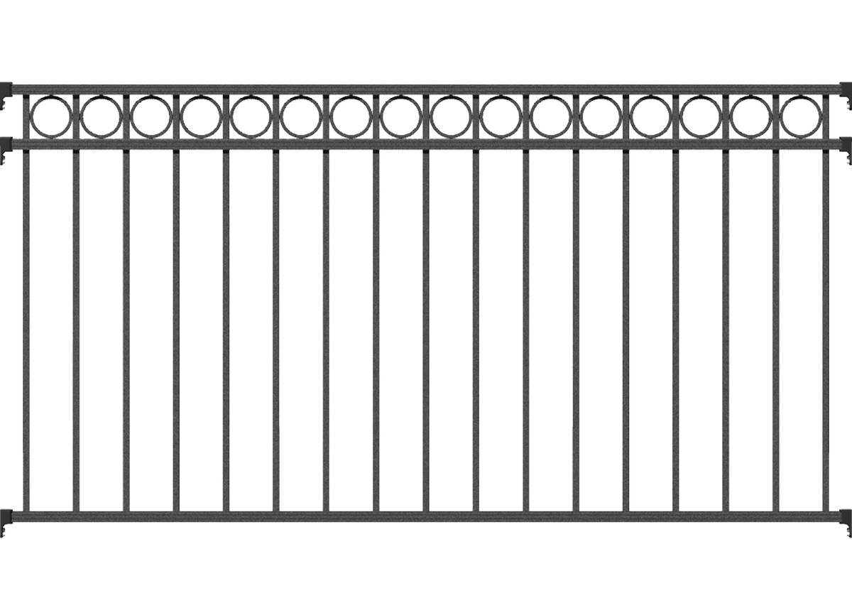 Alberts Zaunfeld Circle Schmuckzaun-Feld, Anthrazit oder Schwarz, 100 oder 120 cm Höhe, Aluminium Produktabbildung 1