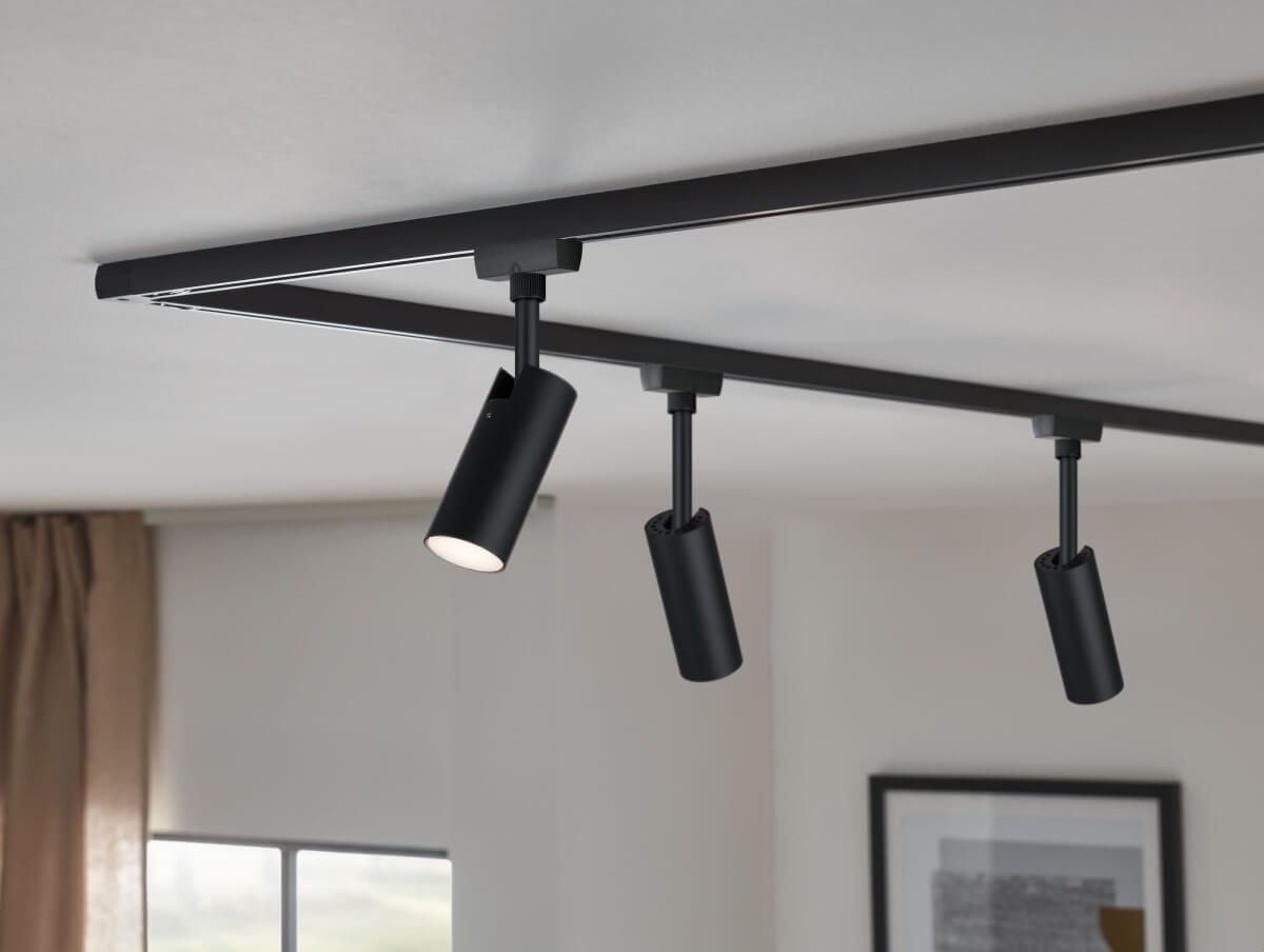 Paulmann URail LED Spot Tubo, 5W, 520 lm, Warmweiß 3000 K, 230V Schienensystem, Schwarz matt Produktabbildung 2
