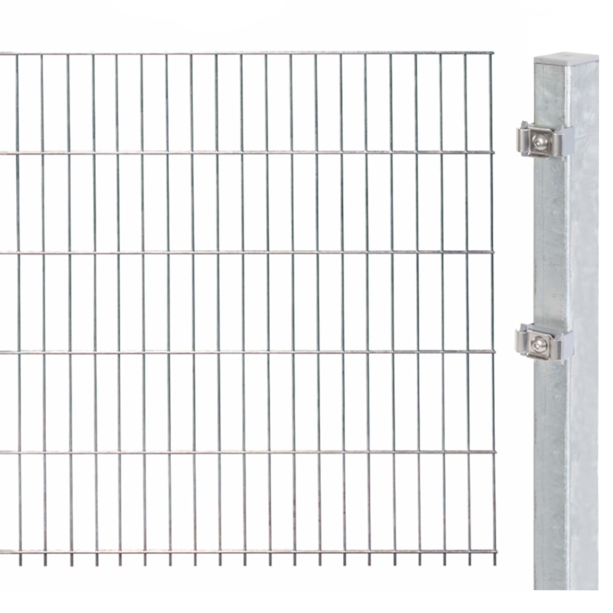 Alberts Anbauset Doppelstabmattenzaun, verschiedene Farben, Zaunhöhe 80 - 200 cm, Länge 2 m Produktabbildung 2
