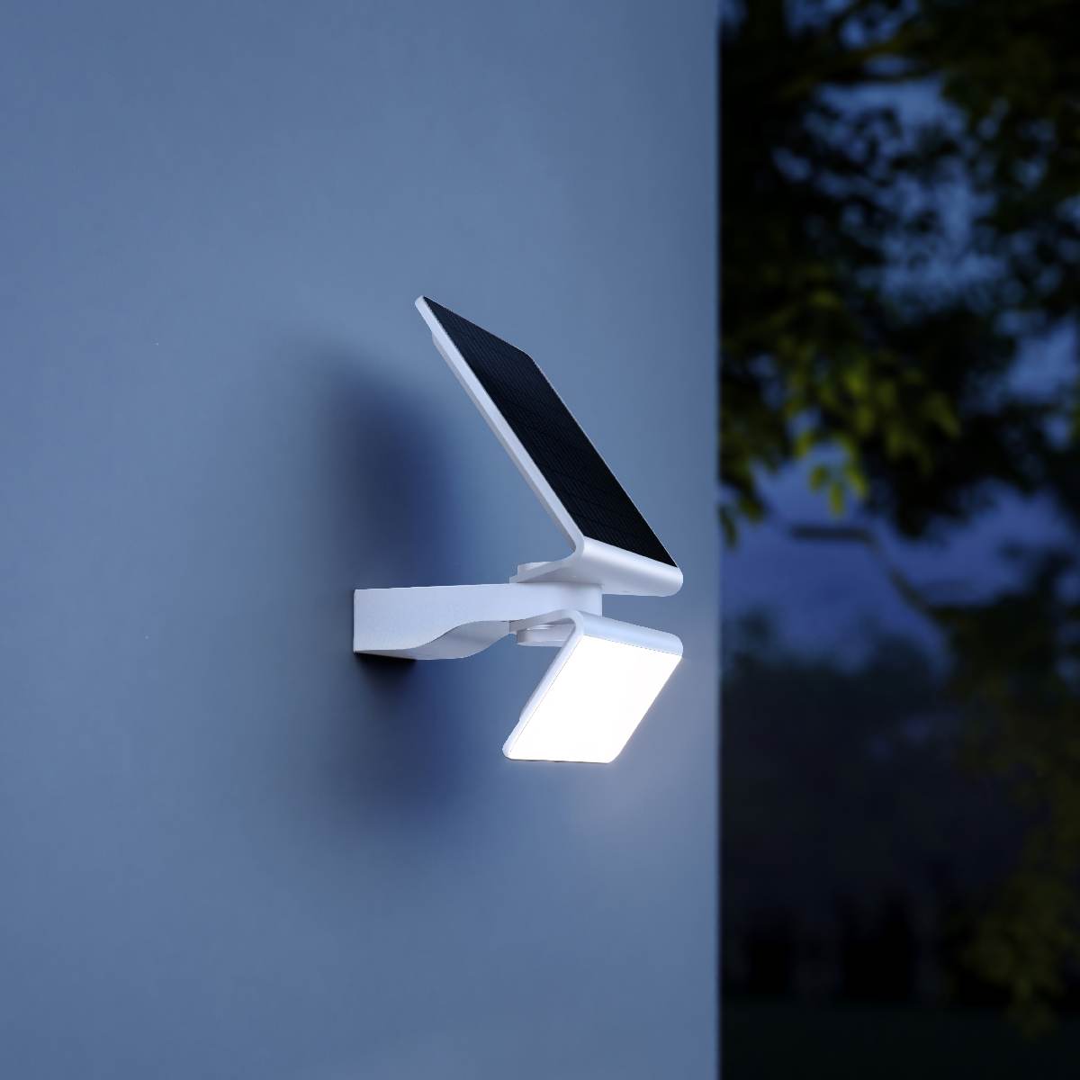 Steinel LED-Solarleuchte XSolar L-S ONE  Weiss, Außenleuchte mit Bewegungsmelder, warmweiß Produktabbildung 2