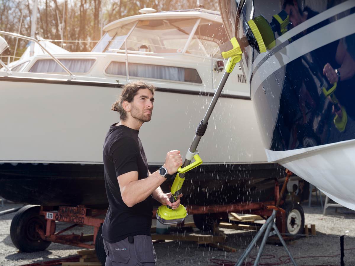 Ryobi Akku Reinigungsbürste ONE+ 18V | Ø 15 cm | teleskopierbar | R18TPS-0 | ohne Akku & Ladegerät Produktabbildung 9