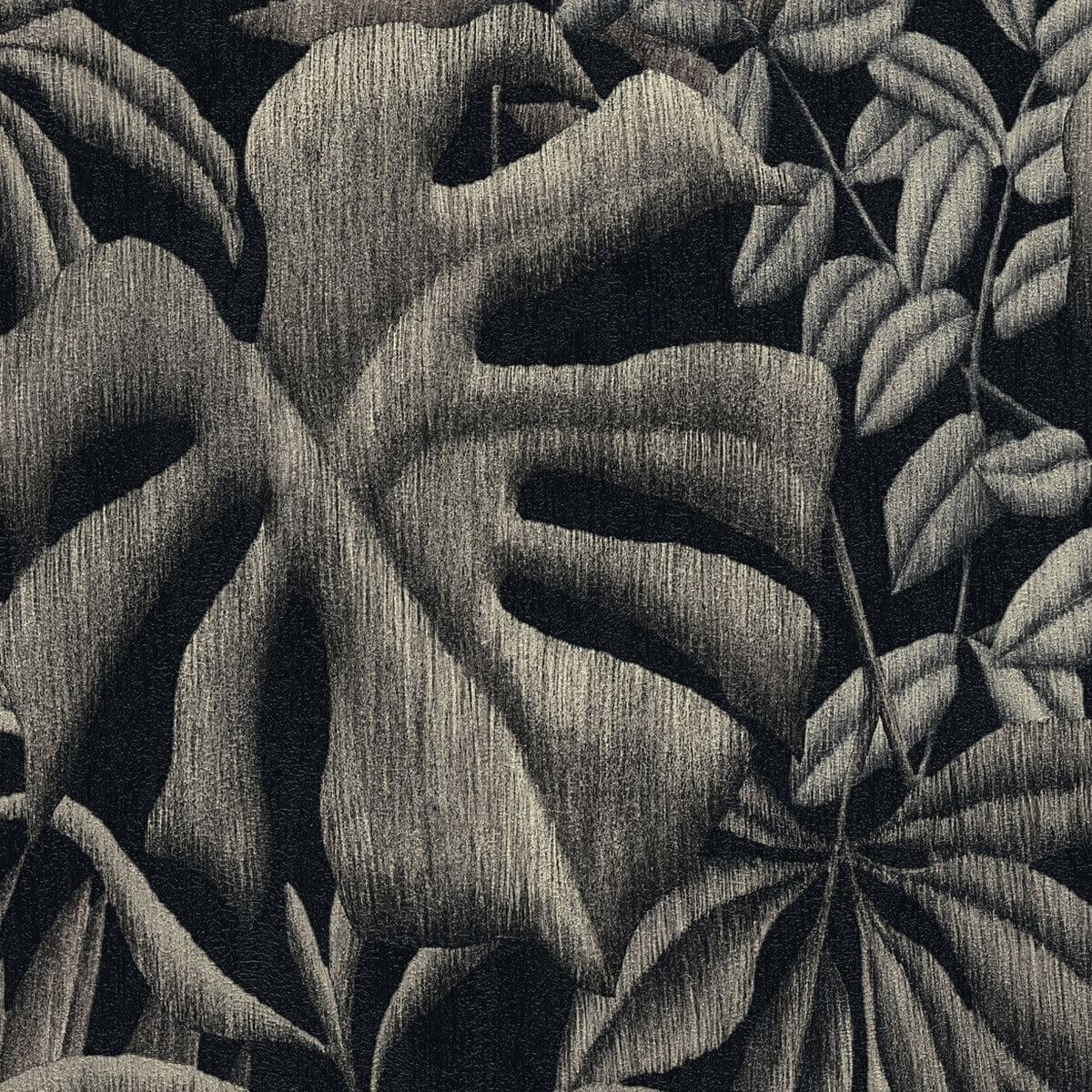 AS Creation Tapete | Dschungeltapete Grau Schwarz | Greenery