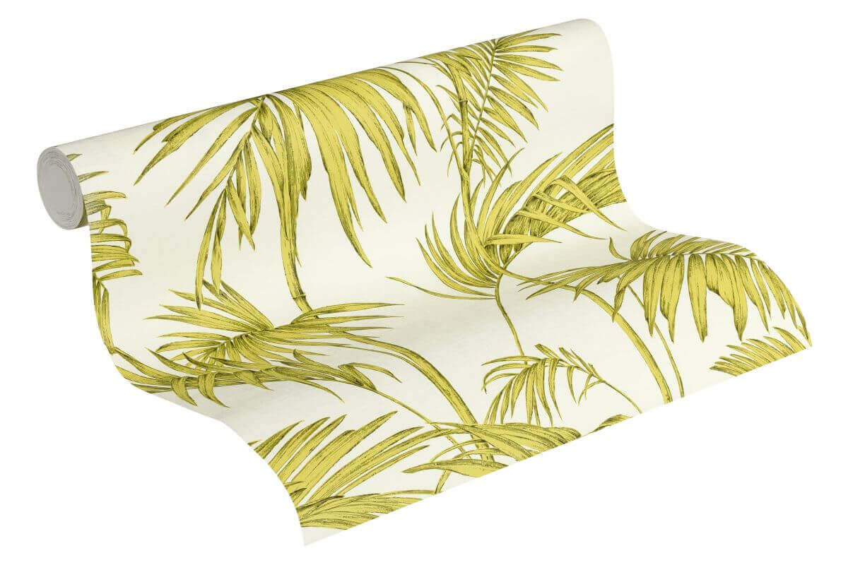 Livingwalls Creme Floral Palme Vliestapete Metropolitan Stories 369194
