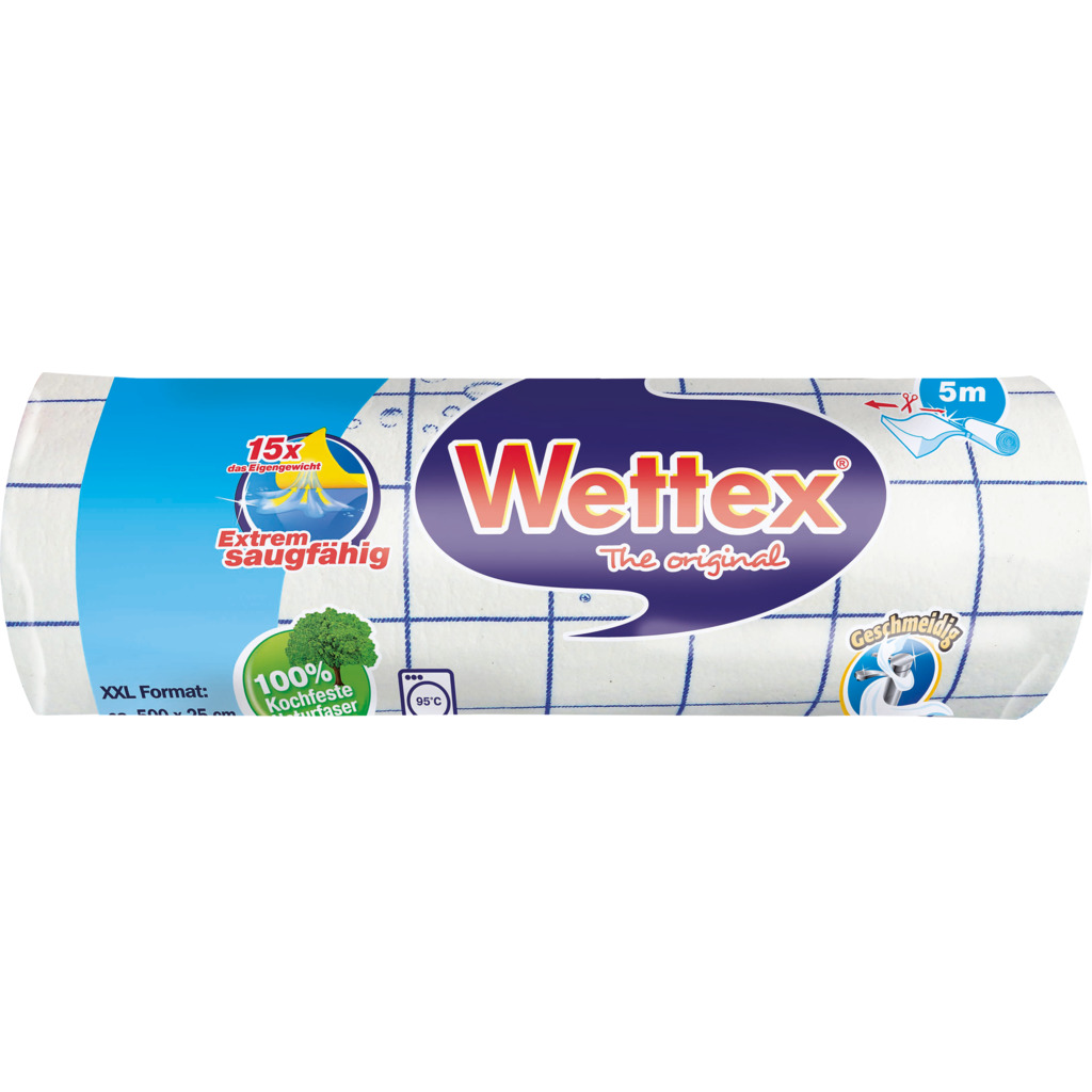 Wettex Schwammtuch dünn - 5m Rolle 25cm breit Produktabbildung