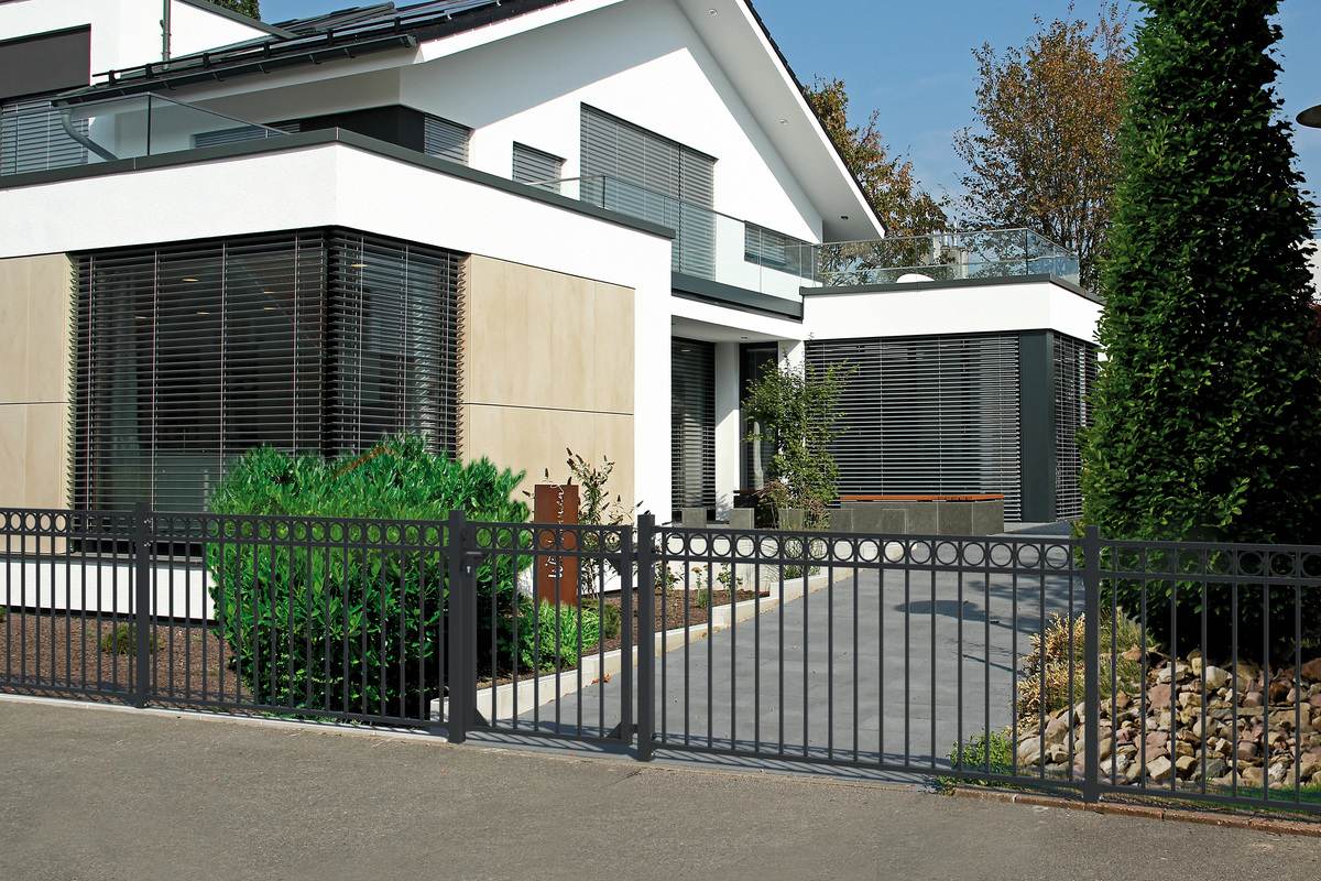 Alberts Zaunfeld Circle Schmuckzaun-Feld, Anthrazit oder Schwarz, 100 oder 120 cm Höhe, Aluminium Produktabbildung 3