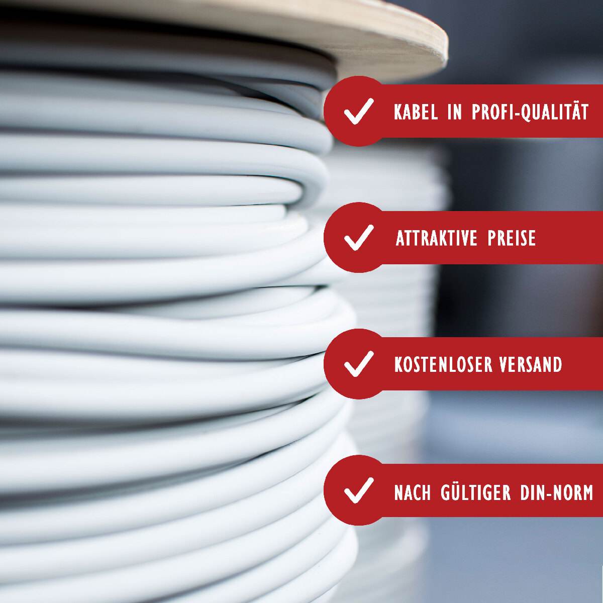 siwitec NYM-J 5 x 10mm² Kabel, Meterware, Installationskabel, Mantelleitung, Stromkabel nach Maß, grau Produktabbildung 4