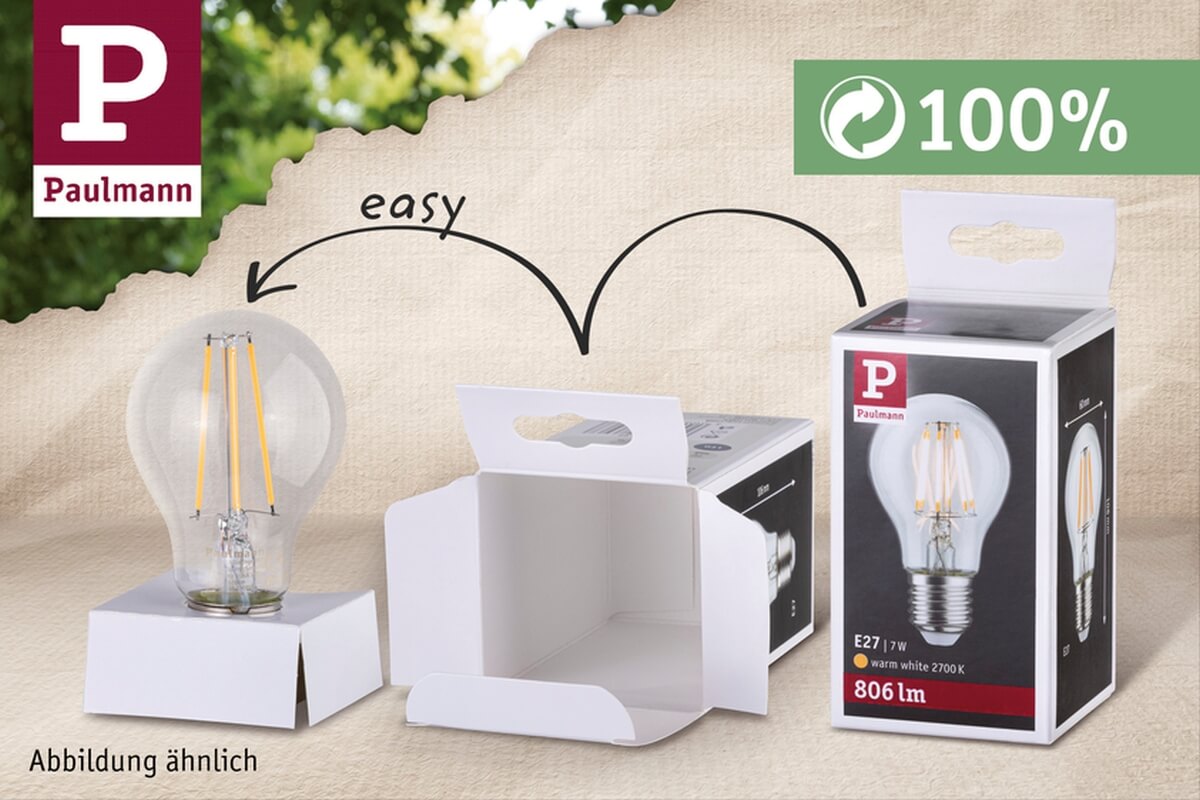 Paulmann LED Tropfen 4,8W = 40W, 470 lm, E27, Klar, Warmweiß (2700 K), dimmbar Produktabbildung 2