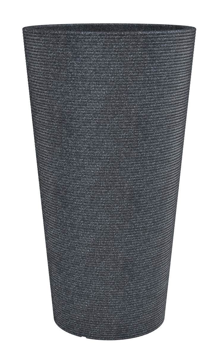 Scheurich Blumentopf Coneo High, Aussen & Innen, runder Blumenkübel, Schwarz Granit, Höhe 55 cm Produktabbildung