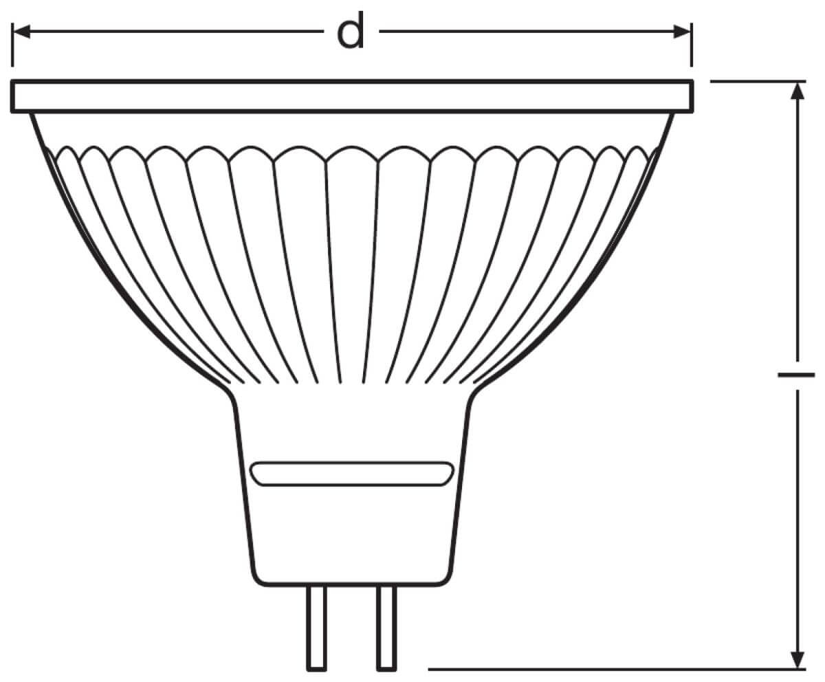 Osram LED Star MR16, 4,6W = 35W, 350 lm, GU5,3, 36°, Neutralweiß (4000 K), 12 V Reflektor Produktabbildung 3