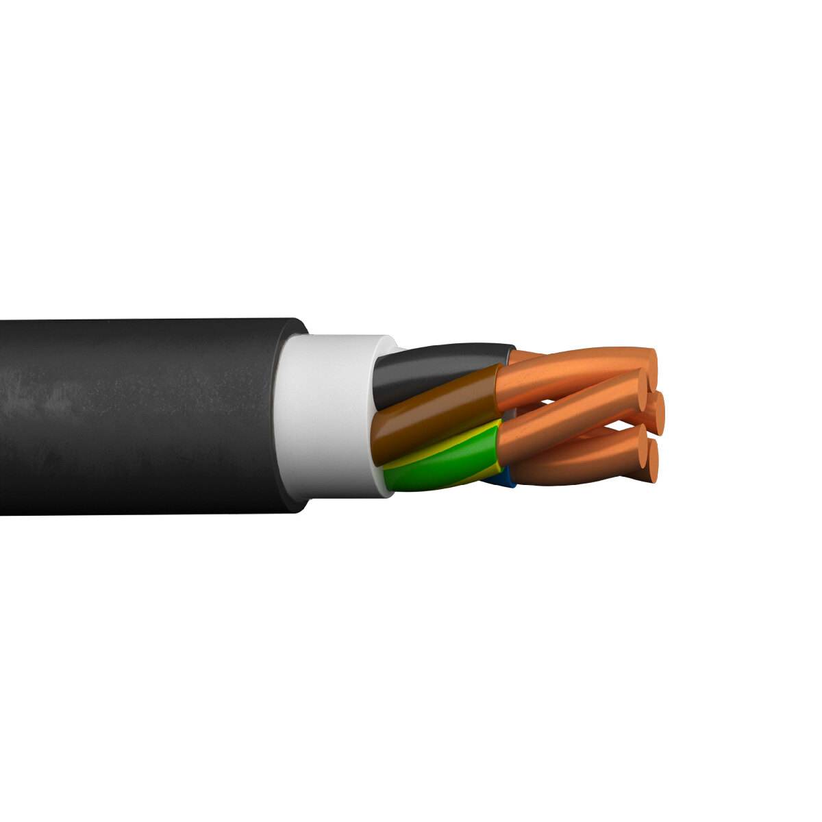 siwitec NYY-Kabel,  NYY-J 5 x 10 mm², 3 m, Erdkabel für Verlegung im Erdreich, Kabel nach Maß Produktabbildung 2