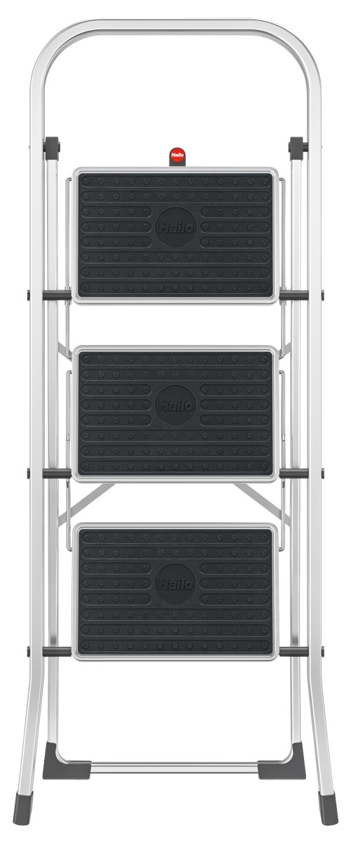 Hailo 2A-Ware K60 3 stufig StandardLine Klapptritt Aluminium, leichte & flache Trittleiter Produktabbildung 2