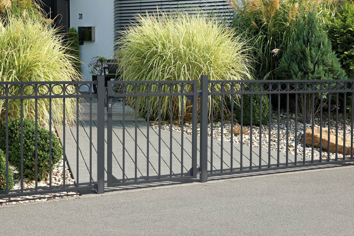 Alberts Zaunfeld Circle Schmuckzaun-Feld, Anthrazit oder Schwarz, 100 oder 120 cm Höhe, Aluminium Produktabbildung 3