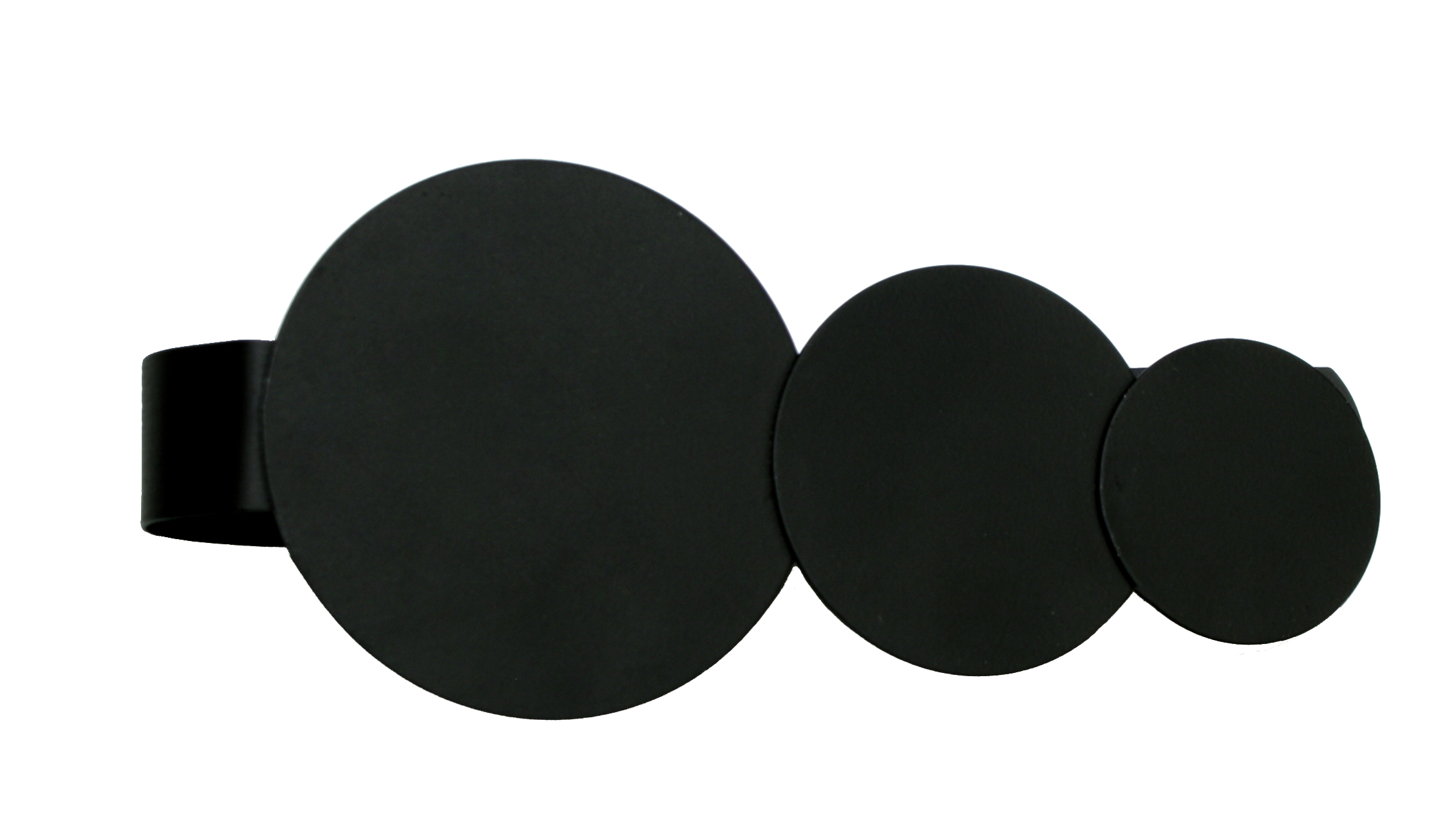 Gardinia Raffspange Kreise schwarz-matt 14,5 x 6,5 Produktabbildung