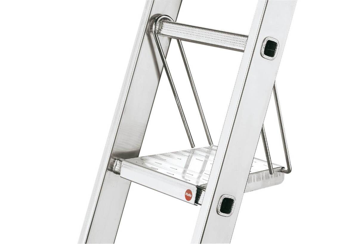 Hailo 2A-Ware HobbyStep 3-in-1-Alu-Kombileiter + gratis Einhängetritt, flexible Leiter 3x9 Sprossen Produktabbildung 7