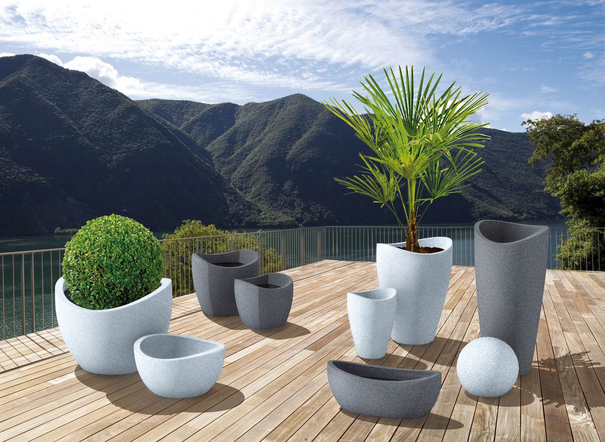Scheurich Wave Globe Cubo | Blumentopf für Aussen | rund | verschiedene Farben und Grössen Produktabbildung 6